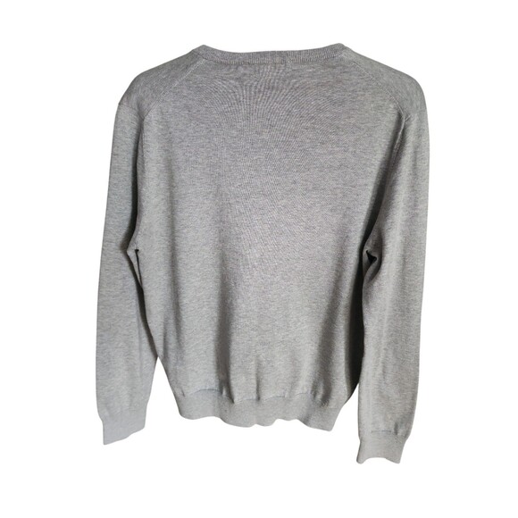 Brooks Brothers Supima Cotton Sweater Mens M Gray V-neck Preppy Old Money Office - Picture 2 of 7